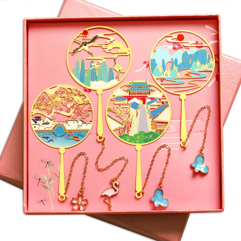 安徽特色景点黄山宏村九华山文创书签公司定制学生伴读旅游纪念品