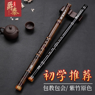 洞箫乐器入门素初学儿童便携各种专业高档g调紫竹长短萧笛排箫笛