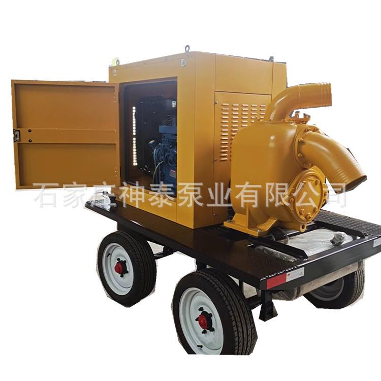 生产销售4轮拖车式防汛排涝移动泵车柴油机自吸污水泵厂家
