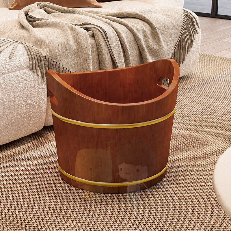 老式泡脚桶木桶泡脚家用实木桶洗脚桶过小腿保温洗脚盆圆形足浴盆