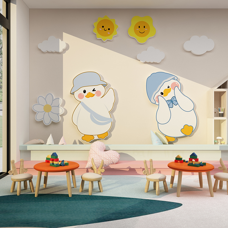 幼儿园墙面装饰环境创材料布置成品主题建构区培训教室文化托管班