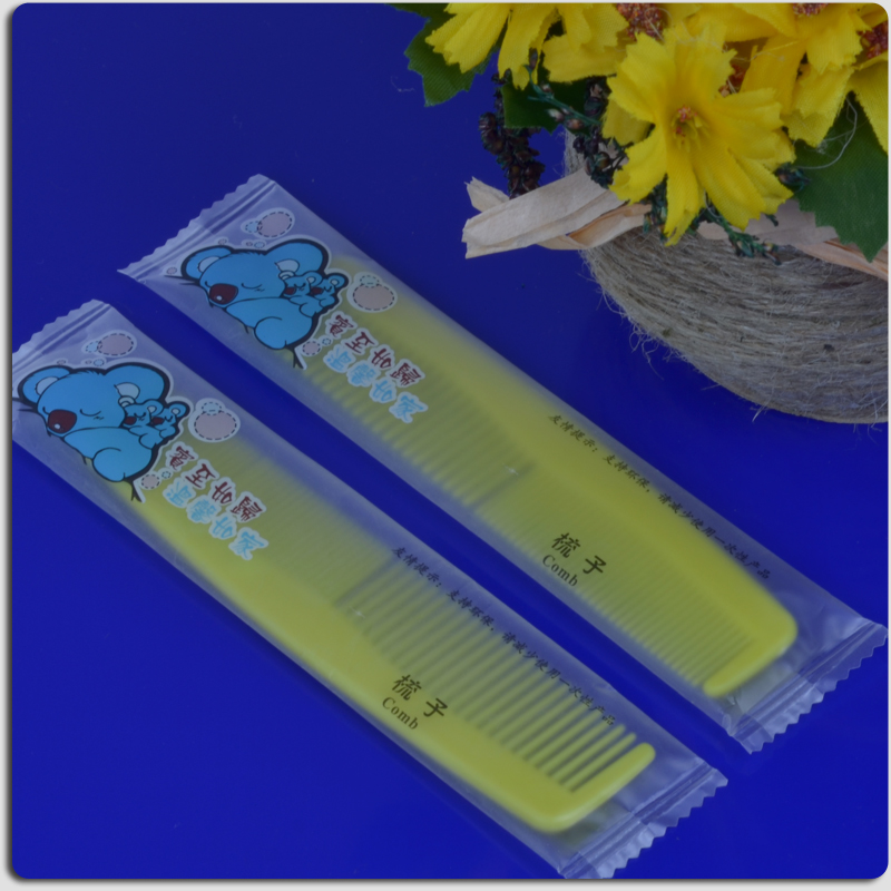 宾馆酒店专用一次性小梳子塑料洒店用的木梳高档洗漱用品头梳