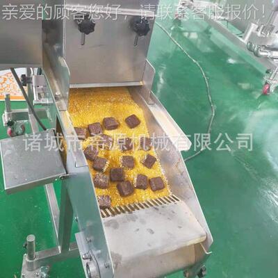 排雪花鸡柳鸡排上机 UHL全自动鳕鱼裹糠机上连续面糠包虾屑机商用