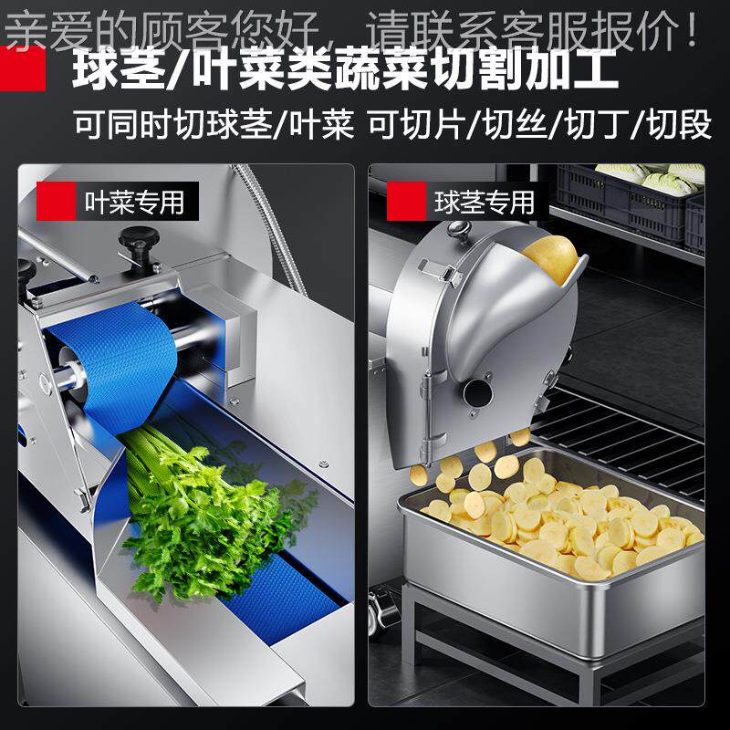 大型切菜机商用 多功能土豆胡卜青切菜萝GAR切片切丝段条切机