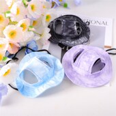 宠物帽子狗狗遮阳帽小狗防晒帽露耳朵渔夫牛仔帽德文无毛猫咪比熊