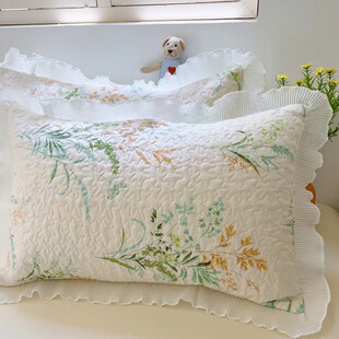 全棉加厚夹棉纯棉枕套一对装40x60唯莎48x74枕头套加大50x80枕套