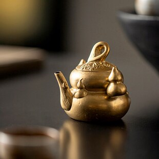 单个高档泡茶壶沏茶冲泡茶家用陶瓷功夫茶水分离壶 鎏金银紫砂壶
