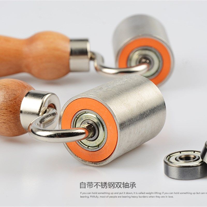 墙纸壁纸壁布施工工具 木柄墙纸接缝平面压轮压滚轴承