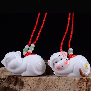招财猪挂件陶大小号蛇马羊十二生肖鼠牛虎兔龙猴鸡狗猪