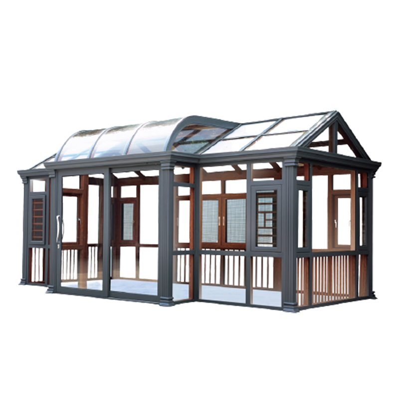 河南郑州阳光房断桥铝合金门窗封阳台欧式别墅露台设计玻璃房定制