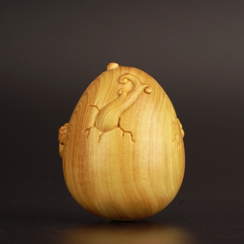 小叶黄杨木雕招财貔貅福蛋手把件动物实木工艺品摆件男女士把玩件