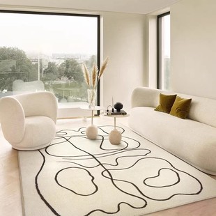 折仓暖藻客厅卧室书房地毯家用床边毯房间装 饰