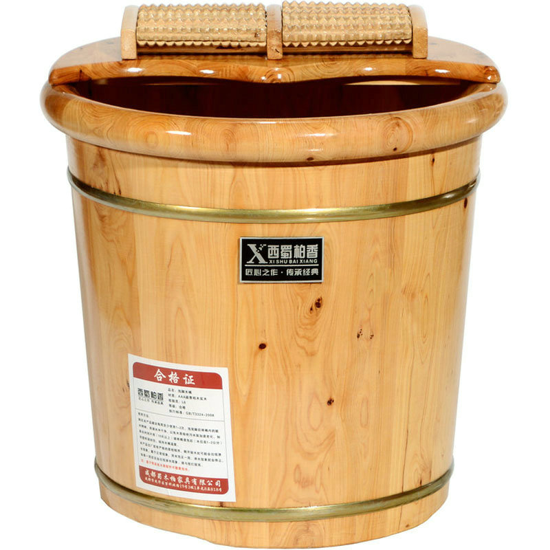 藏生堂柏木熏蒸足浴桶泡脚桶木桶木质家用过小腿高深桶洗脚盆足疗