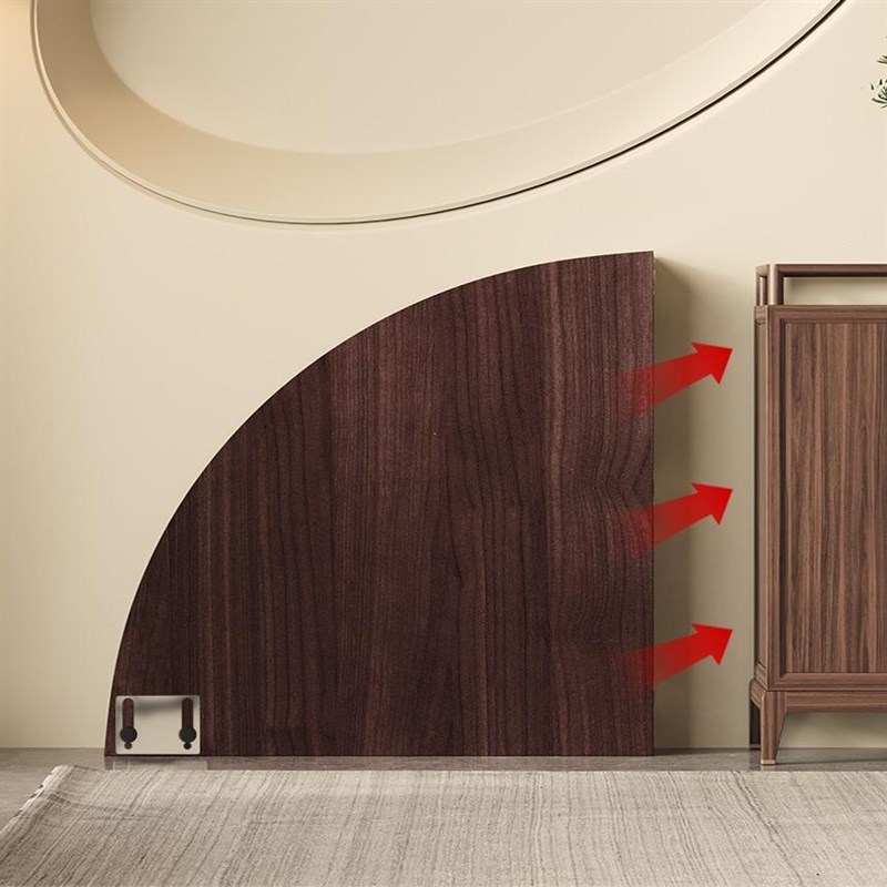 四分折叠圆桌面家用饭桌圆台面聚会人2人加大圆形折叠圆桌面