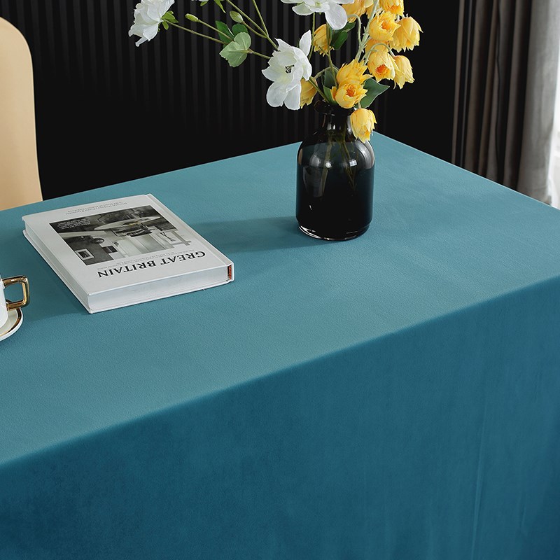 高品质会议桌桌布长方形办公室绒布展会培训桌布丝绒定制酒店台布