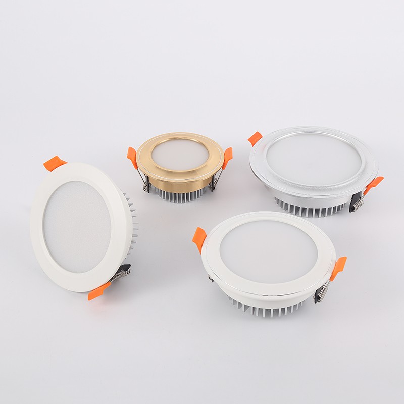 三色led筒灯嵌入式天花灯 客厅孔灯家用洞灯W简灯吊顶射灯桶灯