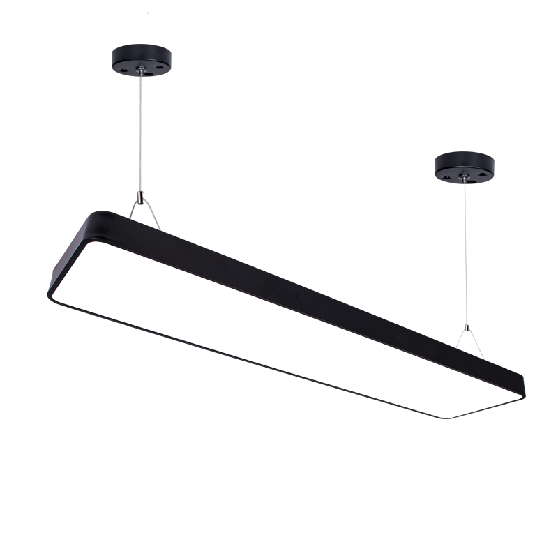 led长条吊线灯方通吊顶办公室吸顶长方吊灯嵌入商场健身房简约