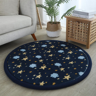 圆形地毯加厚垫读书角阅读区隔凉爬行垫儿童房地垫家用帐篷垫