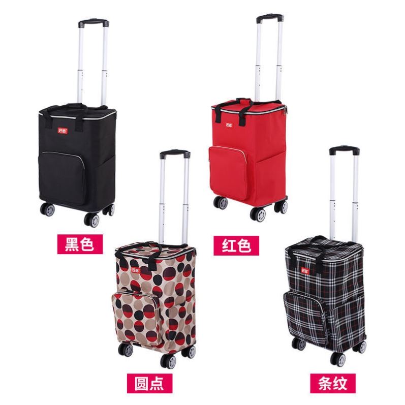 匠者购物车折叠可携式手拉车可推拉推车静音拉杆车家用买菜车小拉