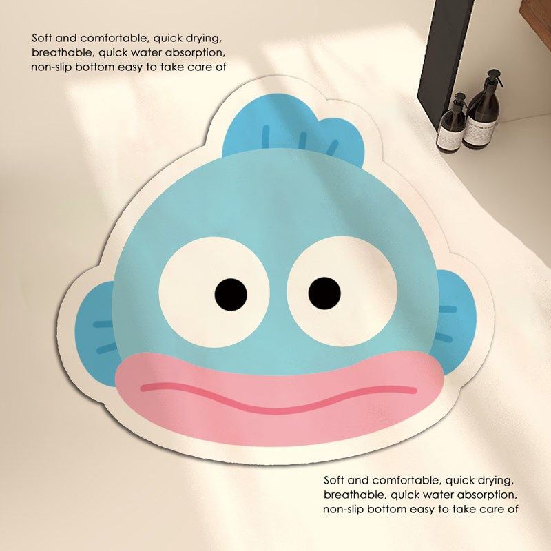 卡通小丑鱼汉顿硅藻泥浴室垫入户门地垫吸水防滑加厚卫生间门口垫,居家布艺,入户地垫,淘宝优惠券,粉丝福利购,淘宝优惠卷