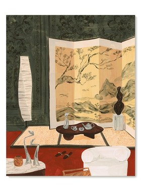 【特惠捡漏】Yukiko Noritake插画复刻艺术版画中古法式装饰画芯