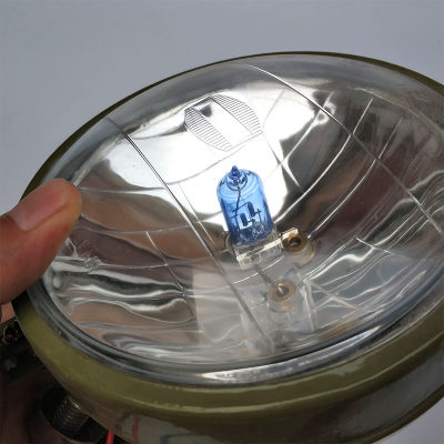 12v24v5寸圆真空疝气灯汽车农机拖拉机三轮车改装五寸前大灯总成