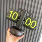 创意复古欧式 饰闹钟家居礼品 机械电子自动翻页时钟客厅桌面摆件装