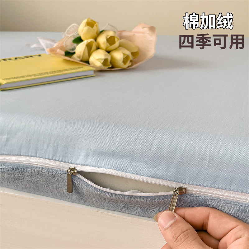 软薄垫棉加绒床垫套学生单人宿舍上下铺全棉六面全包床罩高低床,床上用品,床罩,淘宝优惠券,粉丝福利购,淘宝优惠卷