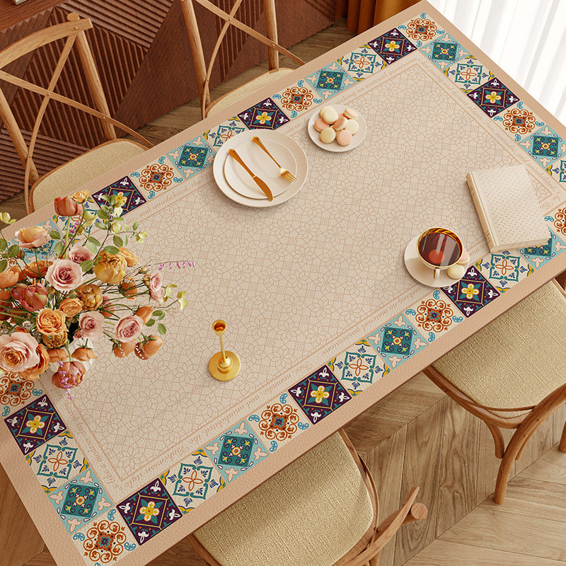 餐桌垫防油防水桌面防烫耐高温pvc高级感长方形家用免洗保护垫,居家布艺,桌布,淘宝优惠券,粉丝福利购,淘宝优惠卷