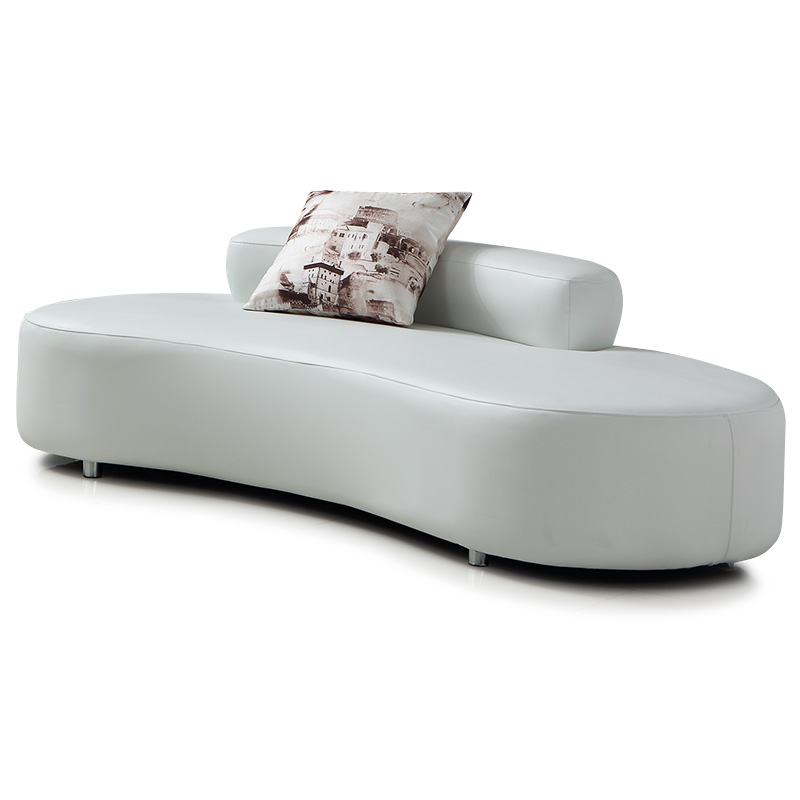 时尚个性沙发商务办公创意弧形皮艺酒店会客休息区接待沙发凳