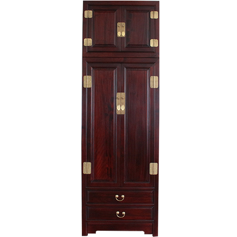 中式樟木顶箱柜 实木防虫大衣柜小户型卧室古典衣橱带顶柜带抽