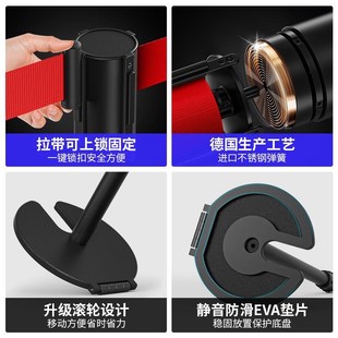 商场U型隔离带伸缩带万象城排队护栏警戒隔离线桩一米线栏杆