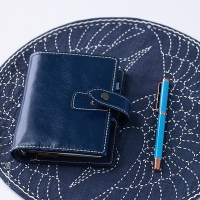 速发刺子绣材料包 鹤纹茶席自绣花新手DIY刺绣针线手工蓝染布料