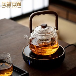 左茗右器电陶炉煮茶器家用高档玻璃烧水泡茶专用煮茶壶养生壶套装