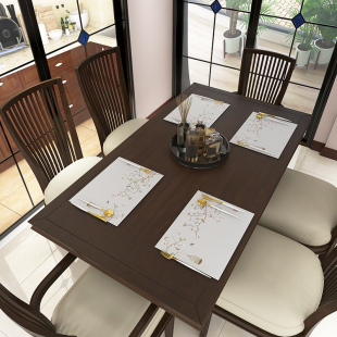 餐垫防水防油防烫餐桌垫轻奢家用垫布餐具垫隔热碗垫 梦瑟琳新中式