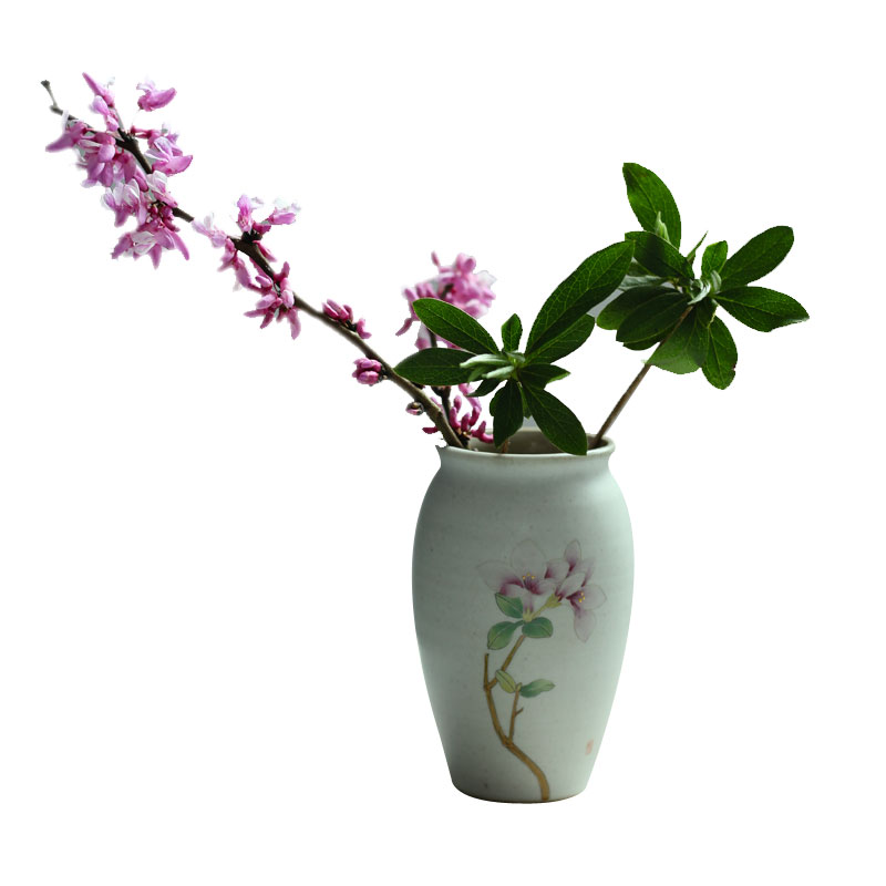 不梵水培创意陶瓷纯手工手绘日式插花花器中式花卉桌面陶艺花瓶