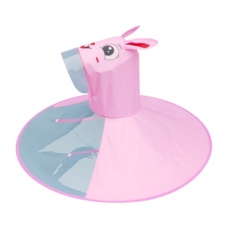 儿童雨衣小黄鸭飞碟斗篷式雨伞男童女童幼儿园雨披宝宝网红神器