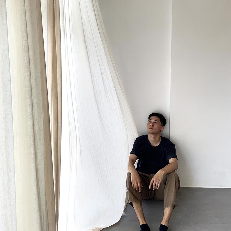 加厚棉麻风格米色白色纱帘法式覆古拖地成品定制亚麻纱窗帘纱帘