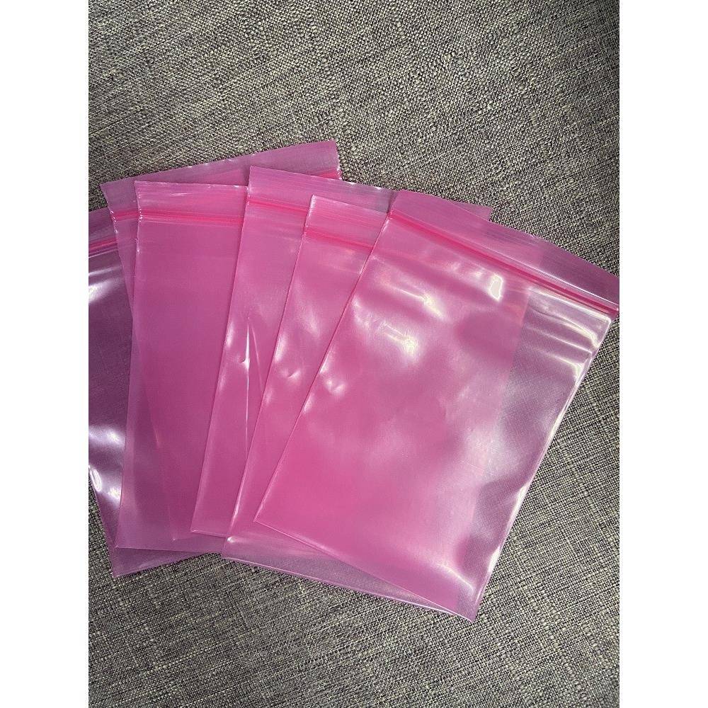 ESD粉红色防静电PE自封袋 屏蔽袋静电袋电子产品包装袋加厚骨袋cm