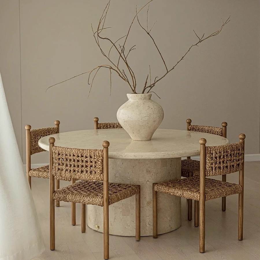 法式覆古实木藤编椅中古风餐椅家用客厅扶手椅子饭厅民宿编织椅子