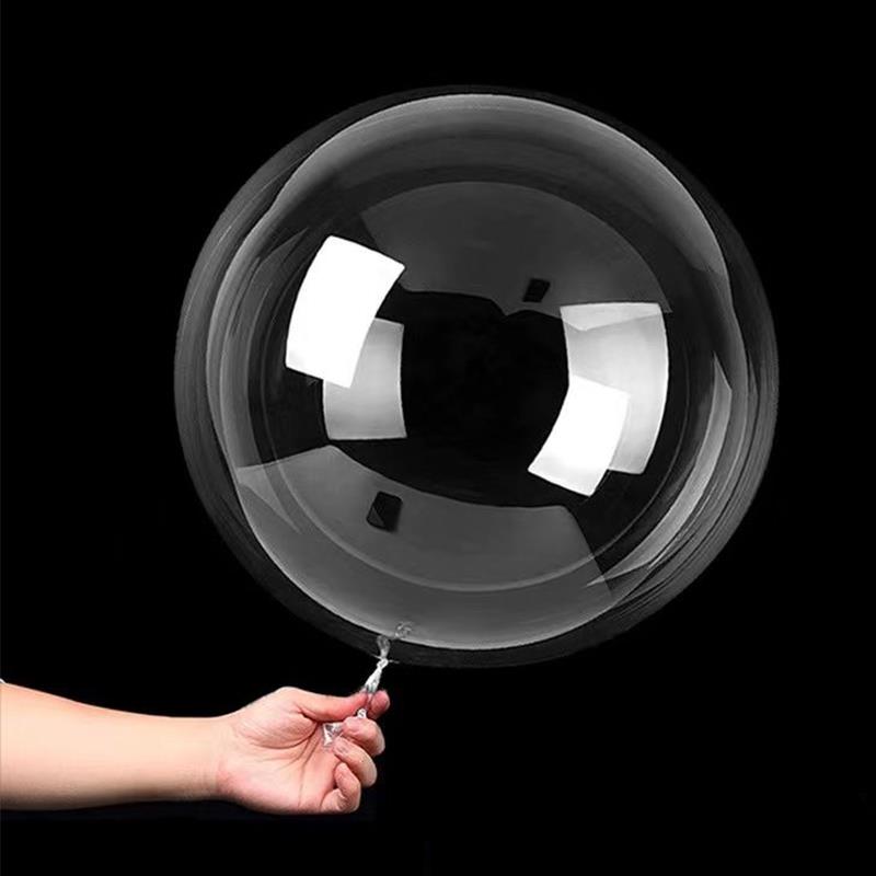 大号透明波波球带灯发光24寸飘空气球求婚生日派对装饰场景布置