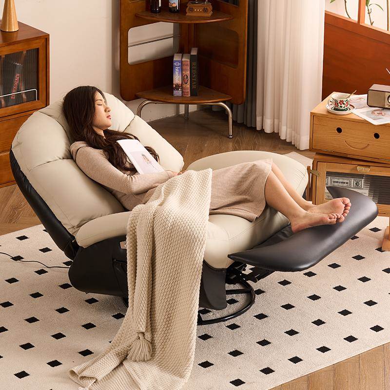 头等太空沙发舱单人可躺可睡懒人沙发客厅阳台电动多功能旋转摇椅