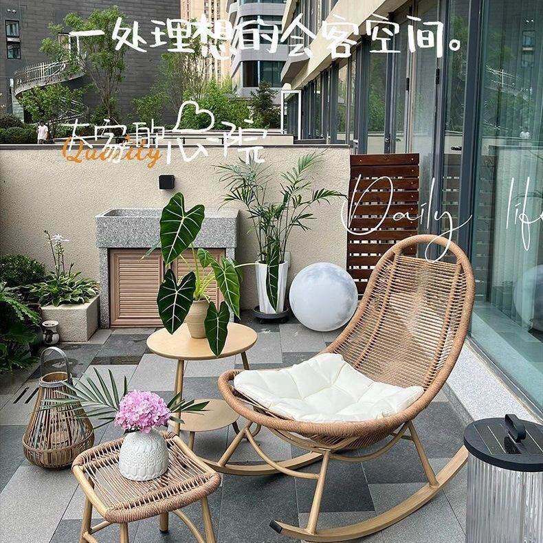 藤编摇摇椅躺椅成人家用休闲 椅藤椅沙发椅午睡椅久坐舒服懒人