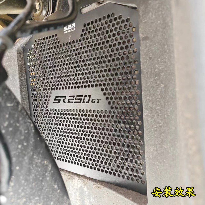 适用 隆鑫无极R0GT 改装散热器水箱网 保护网防护罩不锈钢