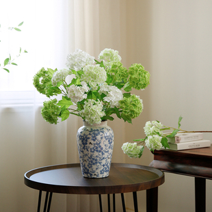 玐玖琦珥高品质假仿真摆设三头谜夏绣球保湿 手感艺客厅