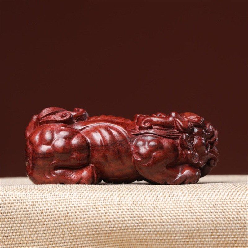 天然紫檀绿檀木貔貅木雕文玩手把件客厅装饰复古风古典工艺品,家居饰品,木雕,淘宝优惠券,粉丝福利购,淘宝优惠卷