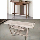 新桌子靠墙老榆木白茬供桌条案白胚白坯玄关柜端景台