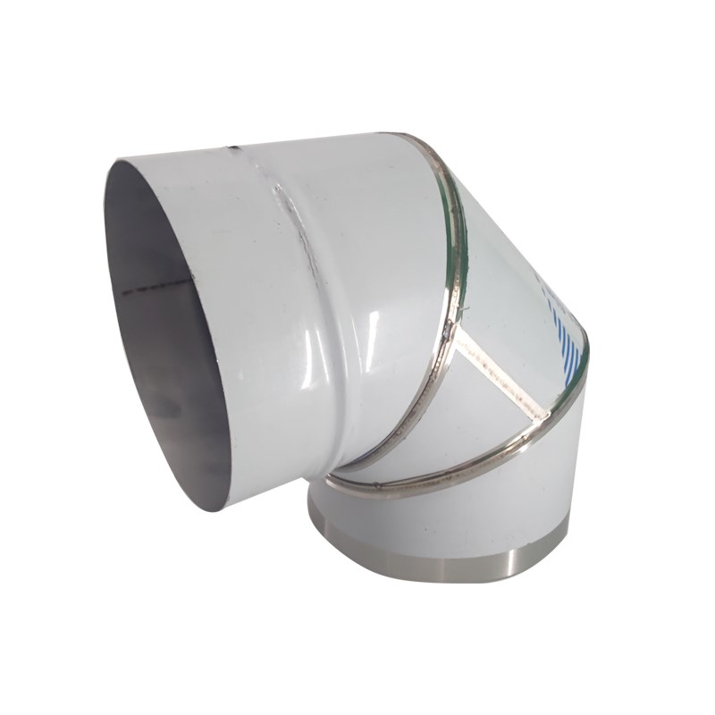 加厚不锈钢烟囱弯头柴火炉子土灶烟筒152mm取暖壁炉排烟管波纹拐