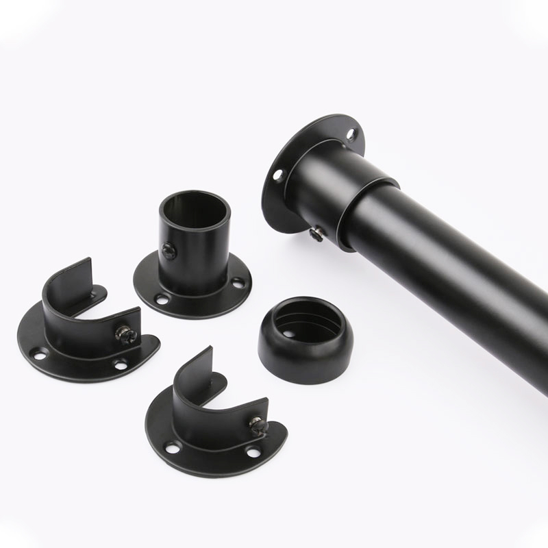 定制不锈钢管衣柜挂衣杆北欧黑挂杆衣架杆衣浴帘杆阳台固定晾衣杆