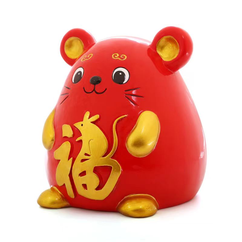 生肖老鼠存钱罐只进不出可取大容量家用儿童礼物可爱存钱筒摆件